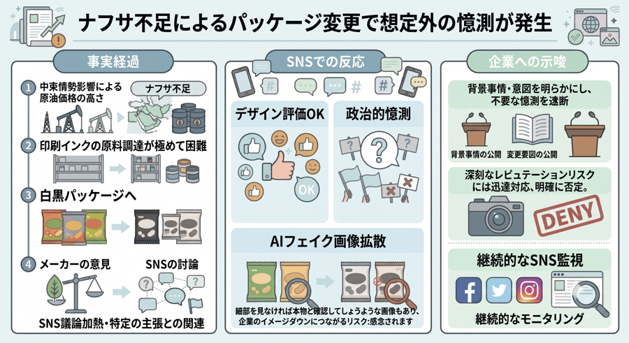 ナフサ不足によるパッケージ変更で想定外の憶測が発生-2