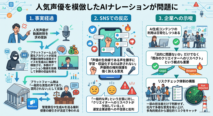 人気声優を模倣したAIナレーションが問題に-1