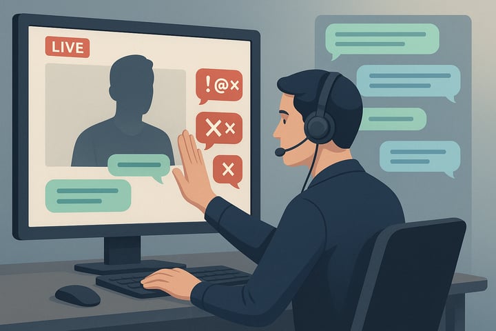 ライブ配信の荒らし対策:自動モデレーションと有人監視の実践ガイド
